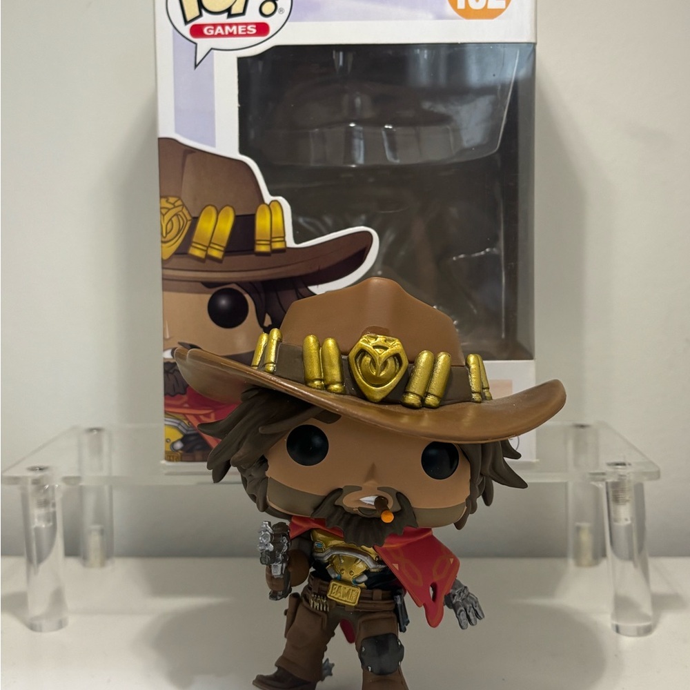 Funko Overwatch Figure Brown and Red
